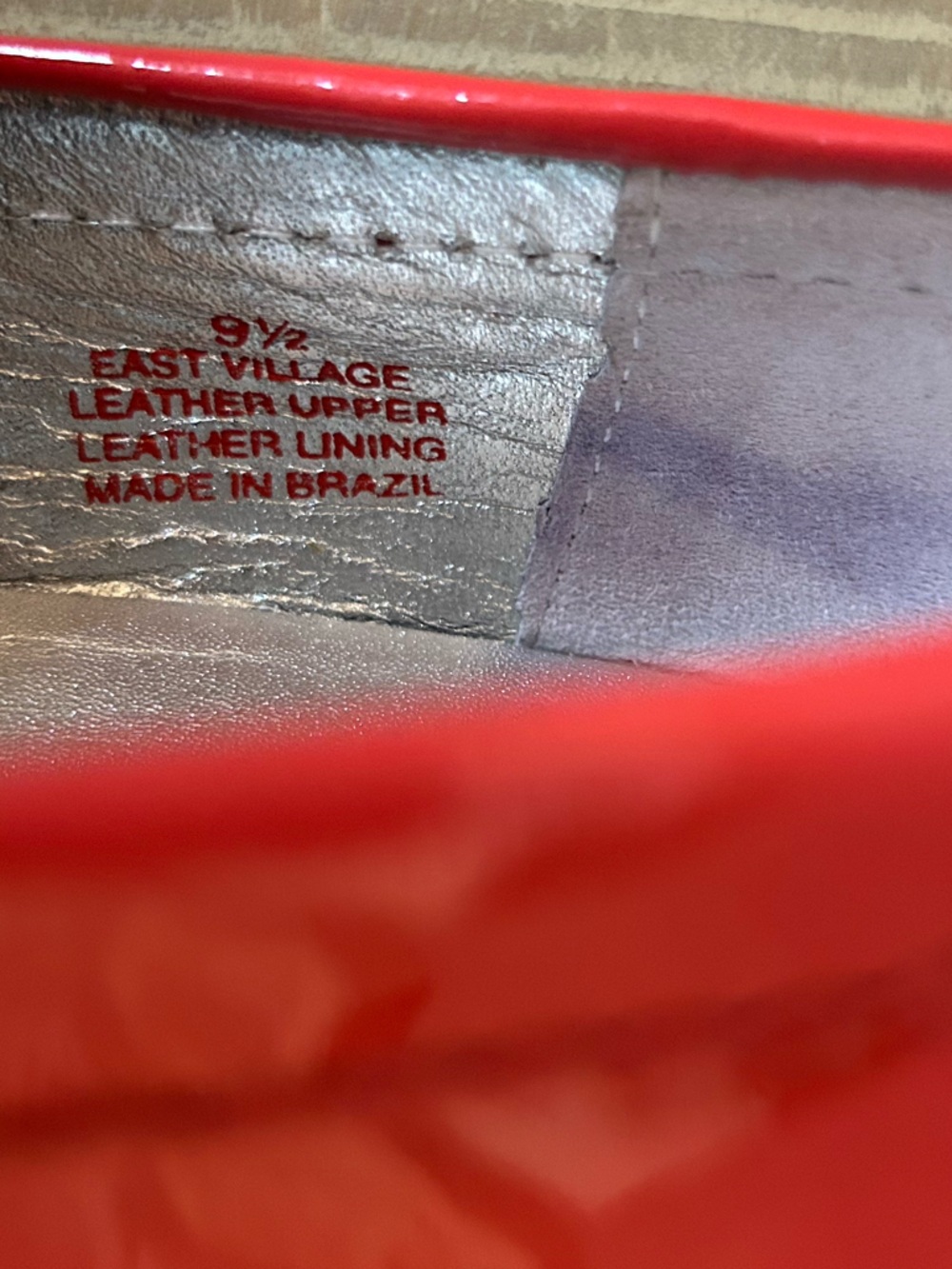 Marc Joseph New York East Village Red Patent Leather Penny Loafers, Size 9.5 - Picture 11 of 12